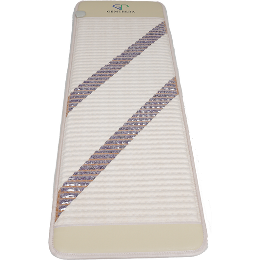 PEMF and Infrared Mat with Amethyst- white/cream with purple